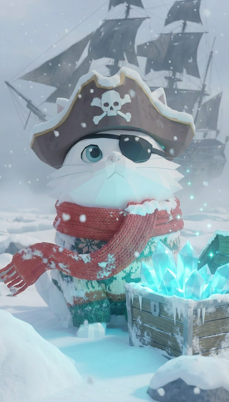 Cat Pirate & Snowy Hills